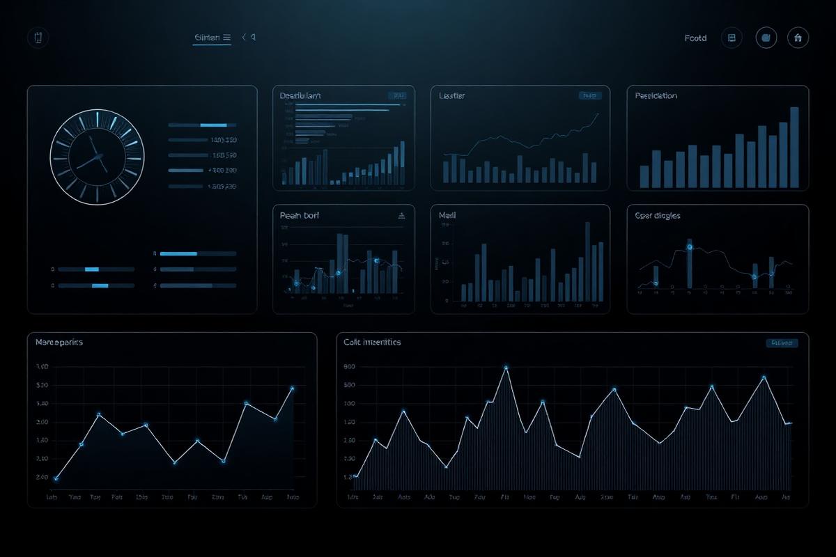 Dashboard de métricas de crescimento, CAC e ROAS